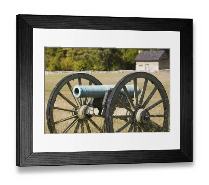 Framed Print : USA, Tennessee, Shiloh: Shiloh Civil War Battlefield, Artillery Battery, Peach Orchard Framed Print : USA, Tennessee, Shiloh: Shiloh Civil War Battlefield, Artillery Battery, Peach Orchard
