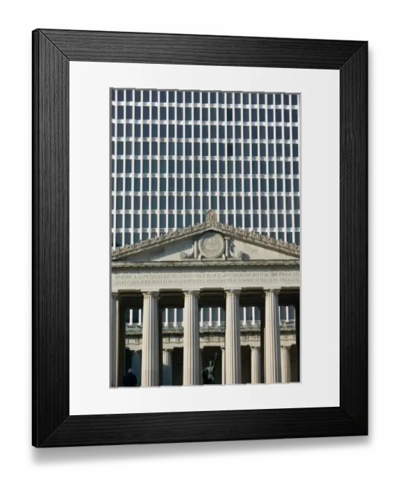 Framed Print : USA, Tennessee, Nashville: War Memorial Auditorium & Tennessee Tower Framed Print : USA, Tennessee, Nashville: War Memorial Auditorium & Tennessee Tower