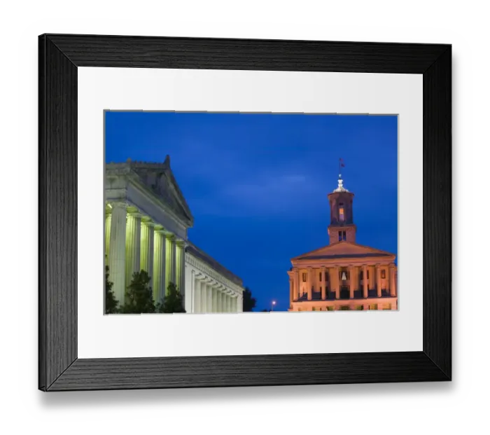 Framed Print : USA, Tennessee, Nashville: Tennessee State Capitol & War Memorial Auditorium Framed Print : USA, Tennessee, Nashville: Tennessee State Capitol & War Memorial Auditorium
