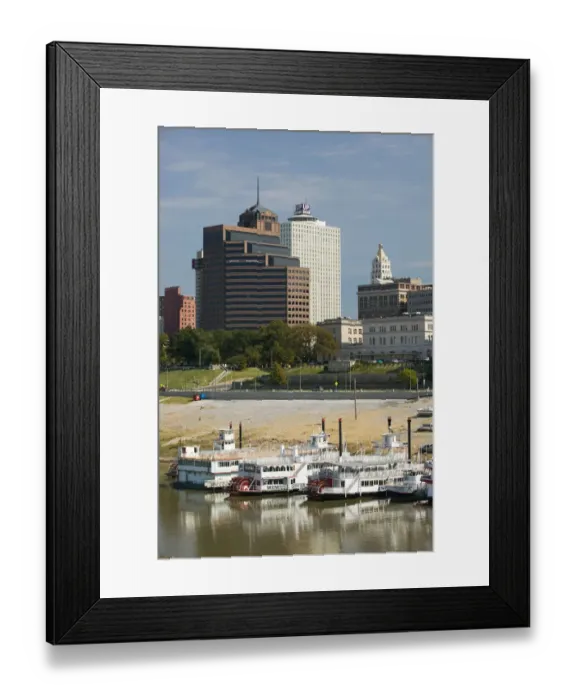 Framed Print : USA, Tennessee, Memphis: City View from Mud Island