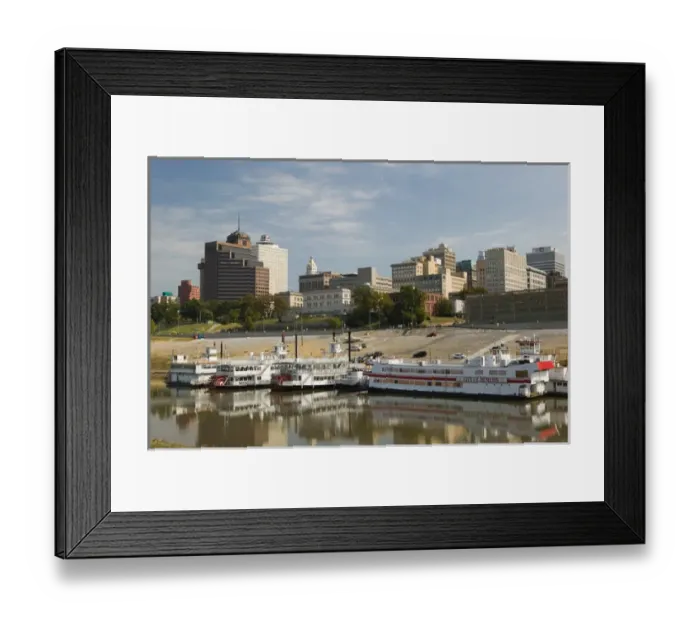 Framed Print : USA, Tennessee, Memphis: City View from Mud Island Framed Print : USA, Tennessee, Memphis: City View from Mud Island