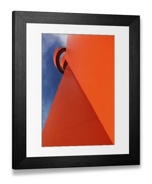 Framed Print : Skyward view of big red sculpture donated to the city of San Antonio by Mexico Framed Print : Skyward view of big red sculpture donated to the city of San Antonio by Mexico