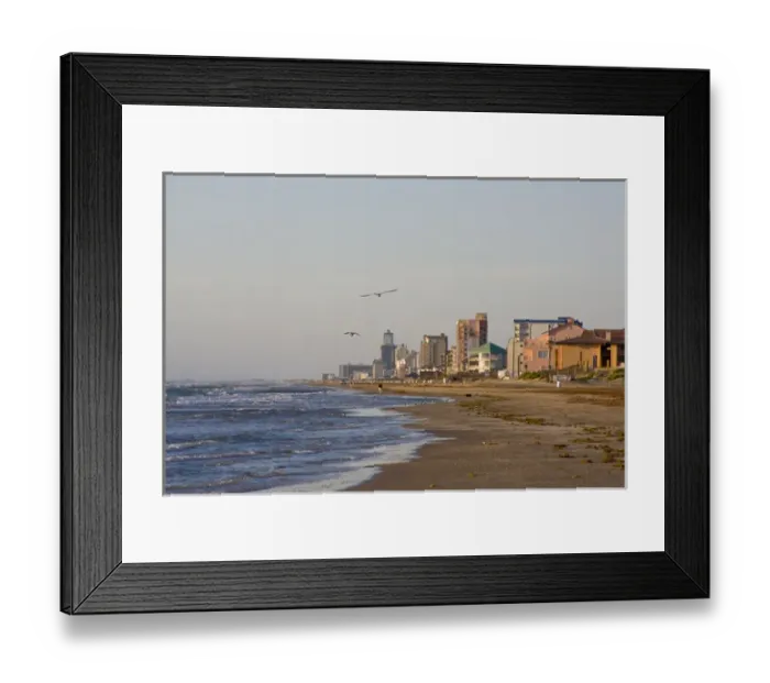 Framed Print : Andy Bowie Park, South Padre Island, Texas, North America, USA. Skyline of South