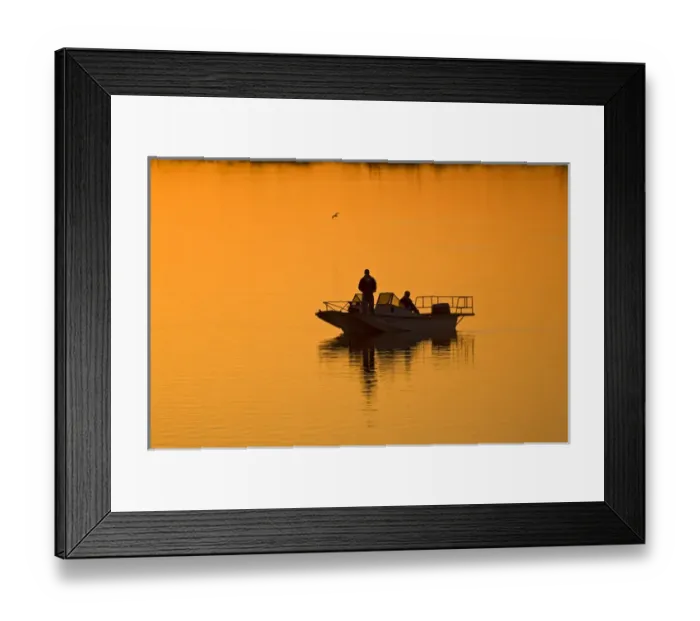 Framed Print : Fishing at sunset in north Texas, winter on Lake Arrowhead, USA Framed Print : Fishing at sunset in north Texas, winter on Lake Arrowhead, USA