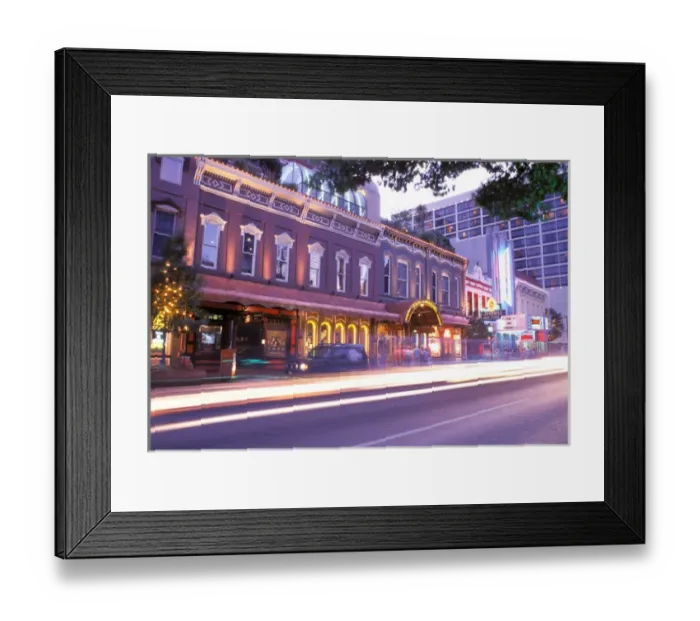 Framed Print : North America, USA, Texas, Fortworth. Sundance square evening lighting