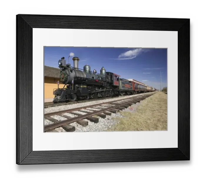 Framed Print : USA-TEXAS-Grapevine (Dallas Area): Tarantula Railroad Steam Train runs between Grapevine Framed Print : USA-TEXAS-Grapevine (Dallas Area): Tarantula Railroad Steam Train runs between Grapevine