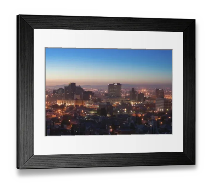 Framed Print : USA-TEXAS-El Paso: Downtown View from Scenic Drive  /  Dawn