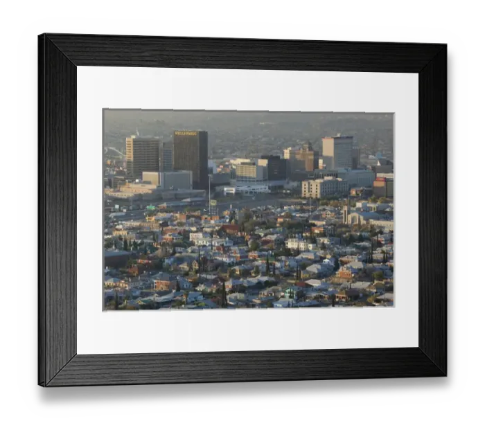 Framed Print : USA-TEXAS-El Paso: Downtown View from Scenic Drive / Dawn Framed Print : USA-TEXAS-El Paso: Downtown View from Scenic Drive / Dawn
