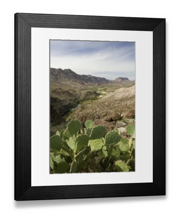 Framed Print : USA-TEXAS-Big Bend Area-Presidio: View of the Rio Grande River Valley at the Big Bend from Rt Framed Print : USA-TEXAS-Big Bend Area-Presidio: View of the Rio Grande River Valley at the Big Bend from Rt