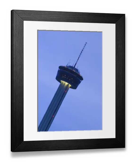 Framed Print : USA-TEXAS-San Antonio: Tower of the Americas  /  Evening
