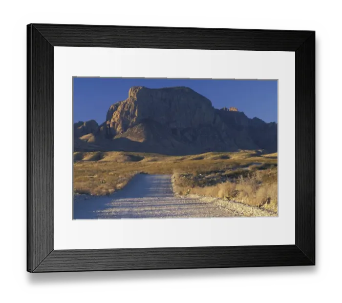 Framed Print : N. A. USA, Texas. Big Bend National Park. Chisos Mountains, Government springs road Framed Print : N. A. USA, Texas. Big Bend National Park. Chisos Mountains, Government springs road