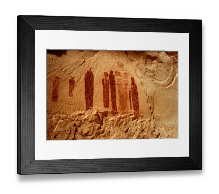 Framed Print : Nobody, North America, USA, Utah, Great Gallery Detail, Horseshoe Canyon Unit, Canyonlands