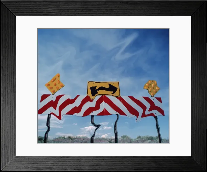 Framed Print : Utah, Digital distortion road sign at end of road. Credit as: Steve Satushek / Jaynes Framed Print : Utah, Digital distortion road sign at end of road. Credit as: Steve Satushek / Jaynes