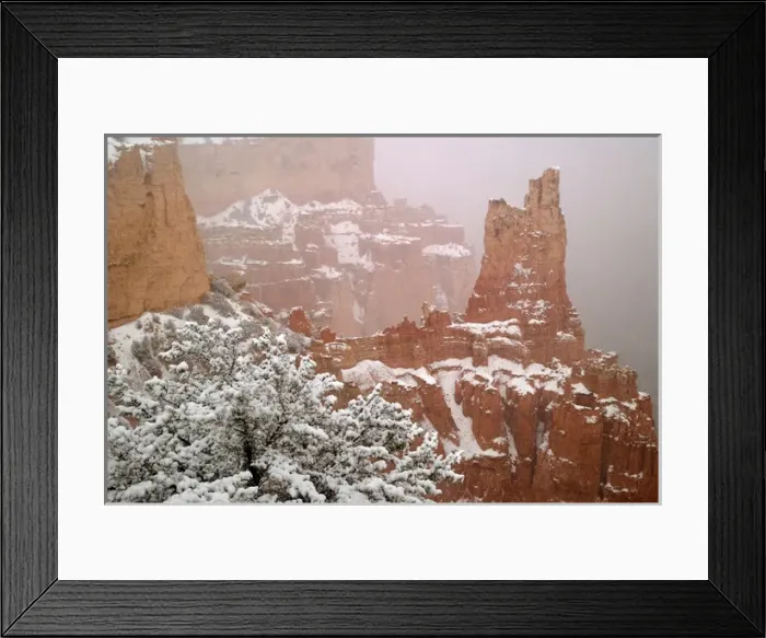 Framed Print : USA, Utah, Bryce Canyon National Park. A view of Paria Valley formations in winter Framed Print : USA, Utah, Bryce Canyon National Park. A view of Paria Valley formations in winter