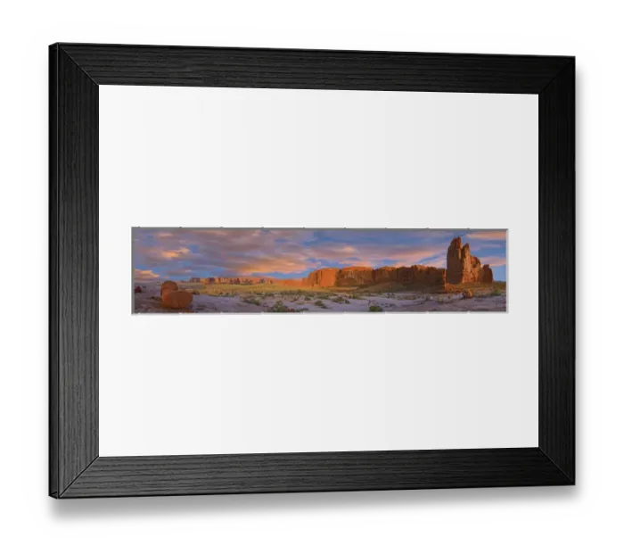 Framed Print : USA, Utah, Arches National Park. Courthouse Wash at sunrise. Credit as Fred J. Lord Framed Print : USA, Utah, Arches National Park. Courthouse Wash at sunrise. Credit as Fred J. Lord