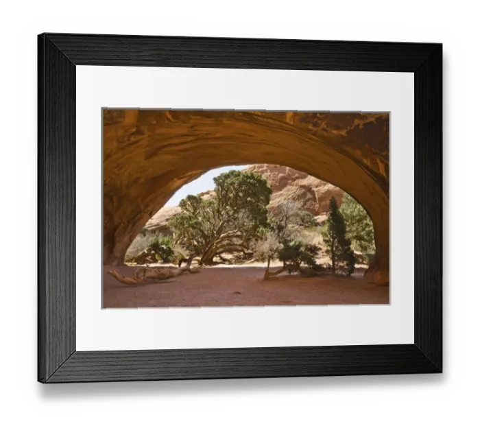Framed Print : USA, Utah, Arches National Park. View of cave-like arch. Credit as: Don Paulson  / 