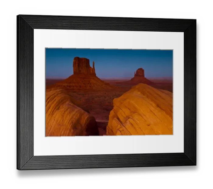 Framed Print : USA, Utah. Sunset on Mitten Buttes at Monument Valley Navajo Tribal Park. Credit as Framed Print : USA, Utah. Sunset on Mitten Buttes at Monument Valley Navajo Tribal Park. Credit as