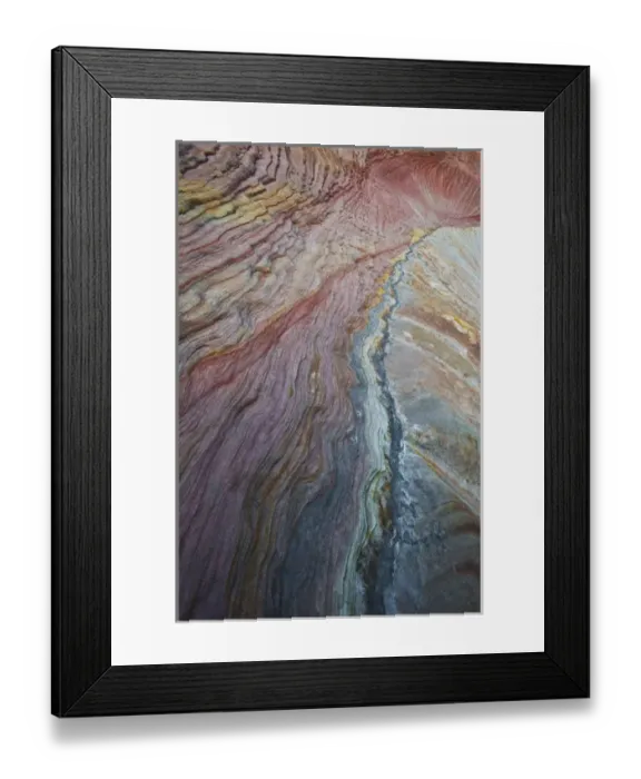 Framed Print : USA, Utah, Zion National Park. Slickrock pattern on Checkerboard Mesa. Credit as