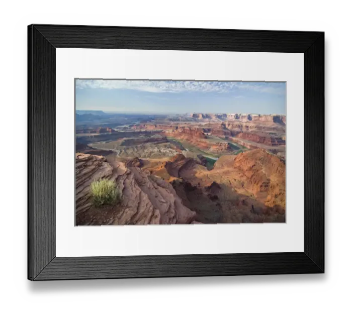 Framed Print : USA, Utah, Deadhorse Point SP. Goosenecks of the Colorado visible from the scenic