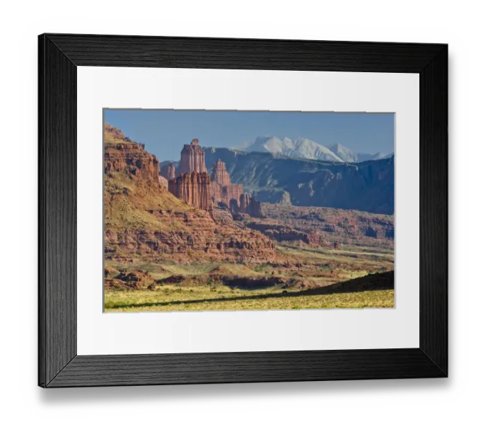 Framed Print : USA, Utah, Colorado River Gorge. Waring Mesa, Fisher Towers, Fisher Mesa