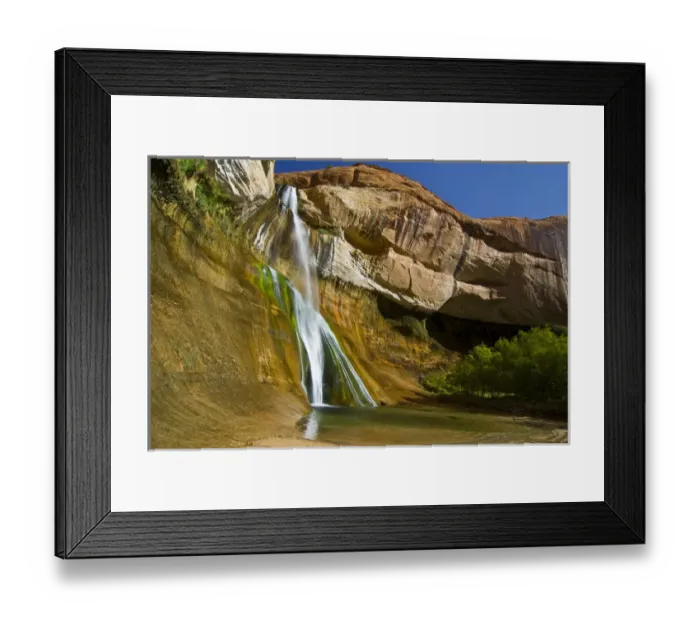 Framed Print : USA, Utah, Grand Staircase-Escalante National Monument. Lower Calf Creek Falls in Framed Print : USA, Utah, Grand Staircase-Escalante National Monument. Lower Calf Creek Falls in