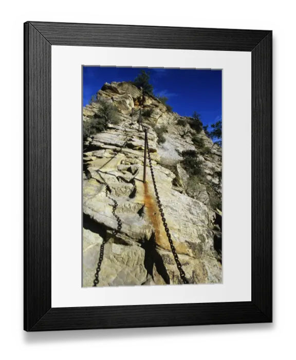 Framed Print : Angels Landing Trail in Zion National Park Utah Framed Print : Angels Landing Trail in Zion National Park Utah