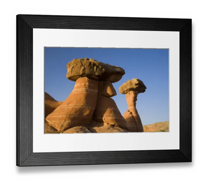 Framed Print : Hoodoos along the Toadstool Trail in the Grand Staircase Escalante National Monument