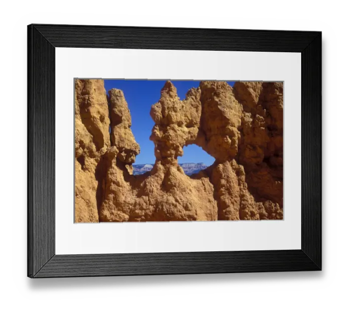 Framed Print : View through hoodoos at Bryce National Park, Utah Framed Print : View through hoodoos at Bryce National Park, Utah