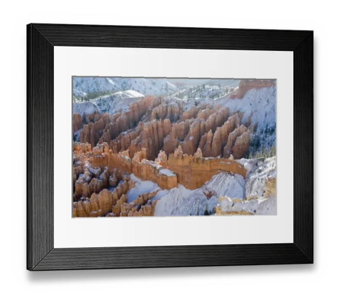 Framed Print : USA - Utah. Pillars of limestone at Bryce Canyon National Park after snowstorm at sunrise Framed Print : USA - Utah. Pillars of limestone at Bryce Canyon National Park after snowstorm at sunrise