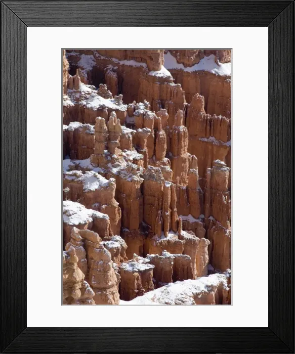 Framed Print : USA - Utah. Pillars of limestone at Bryce Canyon National Park after snowstorm Framed Print : USA - Utah. Pillars of limestone at Bryce Canyon National Park after snowstorm