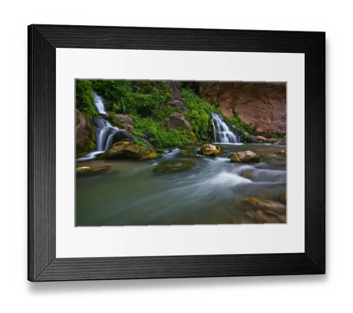 Framed Print : USA, Utah, Zion National Park. The Virgin River Narrows and Big Springs Framed Print : USA, Utah, Zion National Park. The Virgin River Narrows and Big Springs