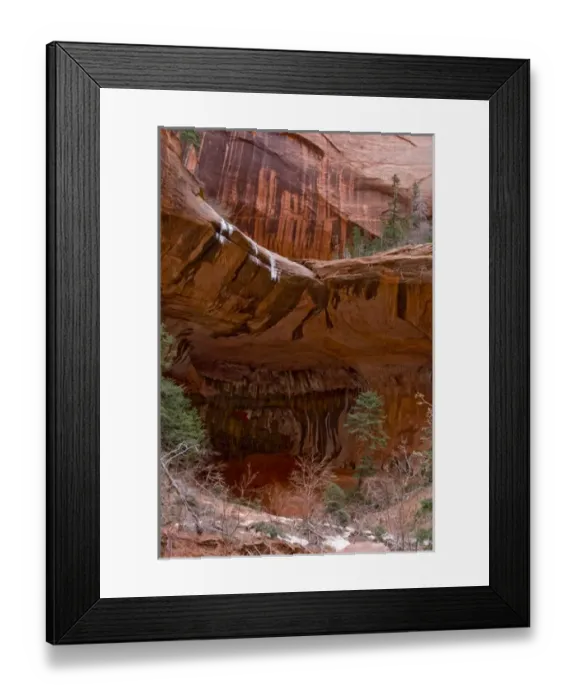 Framed Print : USA, Utah, Zion National Park, Double Arch Alcove with Canyon Walls and Sheer Cliffs Framed Print : USA, Utah, Zion National Park, Double Arch Alcove with Canyon Walls and Sheer Cliffs