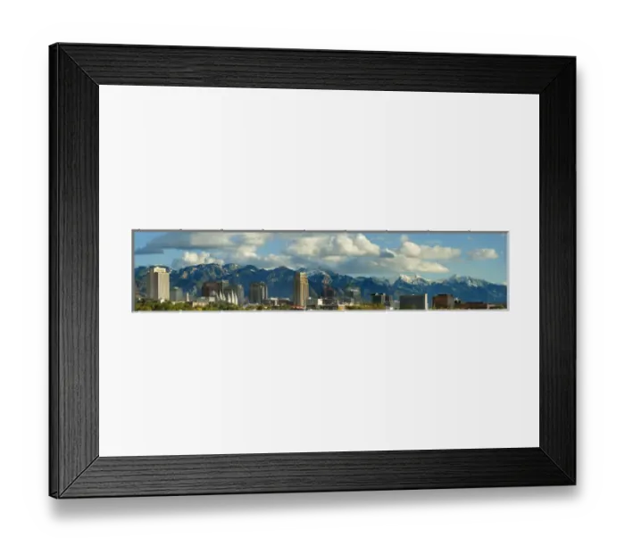 Framed Print : Salt Lake City with Wasatch Front in Background, Utah Framed Print : Salt Lake City with Wasatch Front in Background, Utah