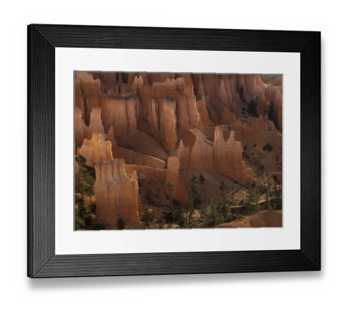 Framed Print : Hoodoos of Bryce Canyon sparkle in the dawn light Framed Print : Hoodoos of Bryce Canyon sparkle in the dawn light