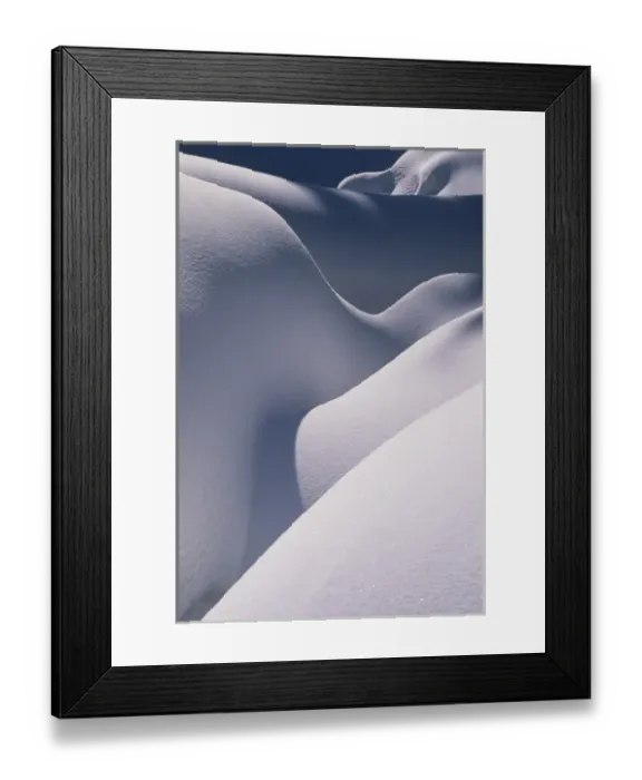 Framed Print : Soft snow shapes, Wasatch Mountains, Utah