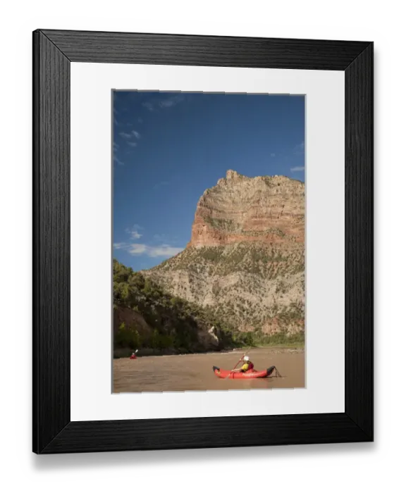 Framed Print : North America, United States, Utah, Dinosaur National Monument, Green River, kayak Framed Print : North America, United States, Utah, Dinosaur National Monument, Green River, kayak