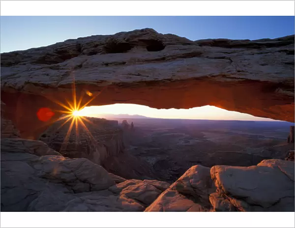 Canyonlands National Park, UT Mesa Arch at sunrise. Island in the Sky district
