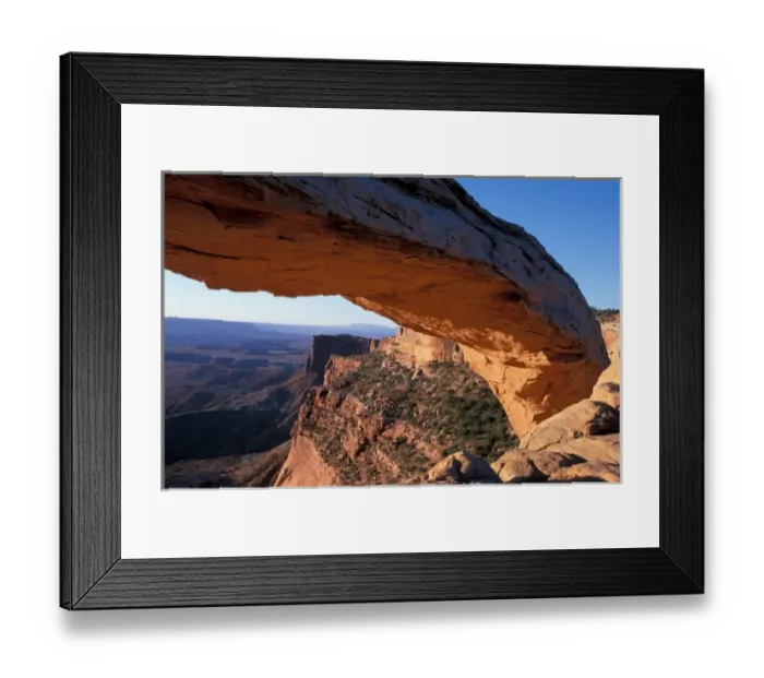 Framed Print : Canyonlands National Park, UT Mesa Arch at sunrise. Island in the Sky district Framed Print : Canyonlands National Park, UT Mesa Arch at sunrise. Island in the Sky district