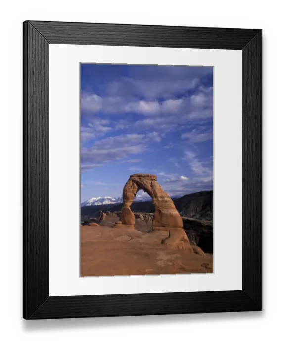 Framed Print : NA, USA, Utah, Arches National Park. Delicate arch and La Sal Mountains Framed Print : NA, USA, Utah, Arches National Park. Delicate arch and La Sal Mountains