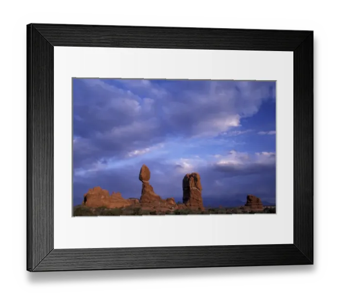 Framed Print : NA, USA, Utah, Arches National Park. Balanced Rock in late afternoon