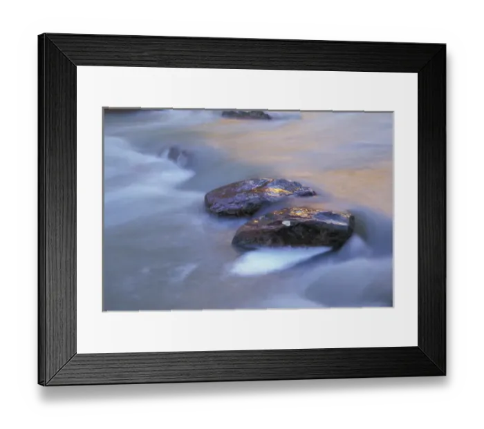 Framed Print : North America, USA, UT, Zion NP sandstone boulders in the Virgin River Framed Print : North America, USA, UT, Zion NP sandstone boulders in the Virgin River