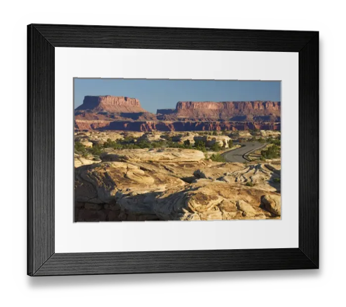 Framed Print : Utah, Canyonlands NP, The Needles, Canyons and grabens from Pothole Point Trail Framed Print : Utah, Canyonlands NP, The Needles, Canyons and grabens from Pothole Point Trail