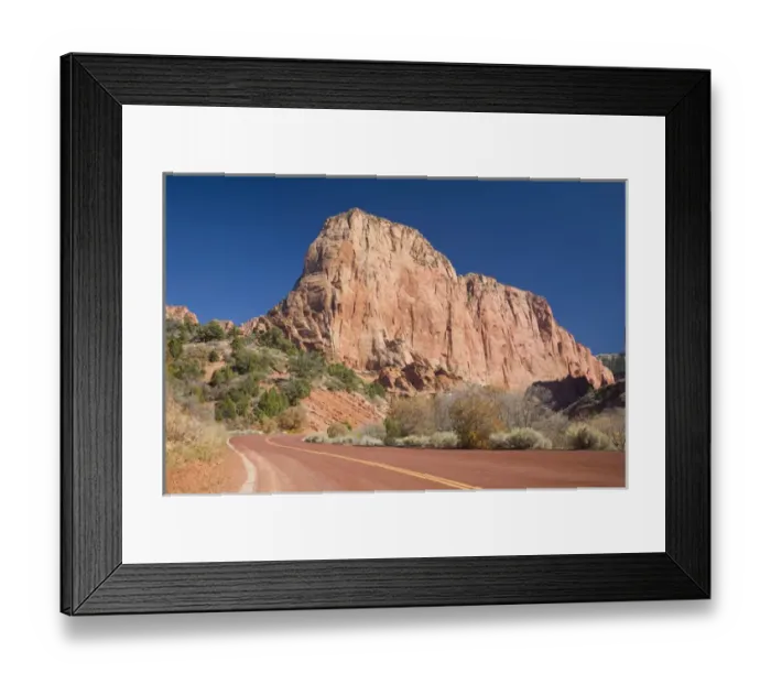 Framed Print : UT, Zion National Park, Kolob Canyons, Navajo sandstone formations
