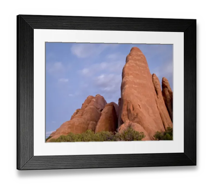 Framed Print : Sunset light and rock fins in north end of Arches National Park, UT Framed Print : Sunset light and rock fins in north end of Arches National Park, UT
