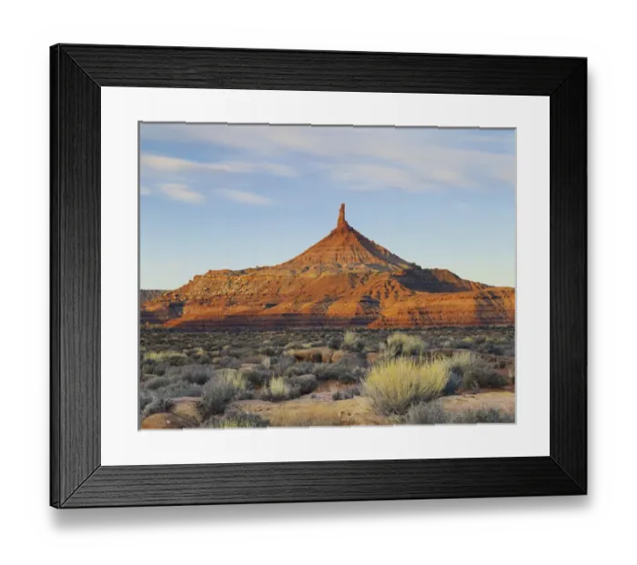 Framed Print : USA, Utah, Colorado Plateau, Canyonlands National Park, Six-shooter Peak at sunrise Framed Print : USA, Utah, Colorado Plateau, Canyonlands National Park, Six-shooter Peak at sunrise