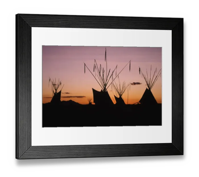 Framed Print : USA, Utah, Logan, Teepee at dusk