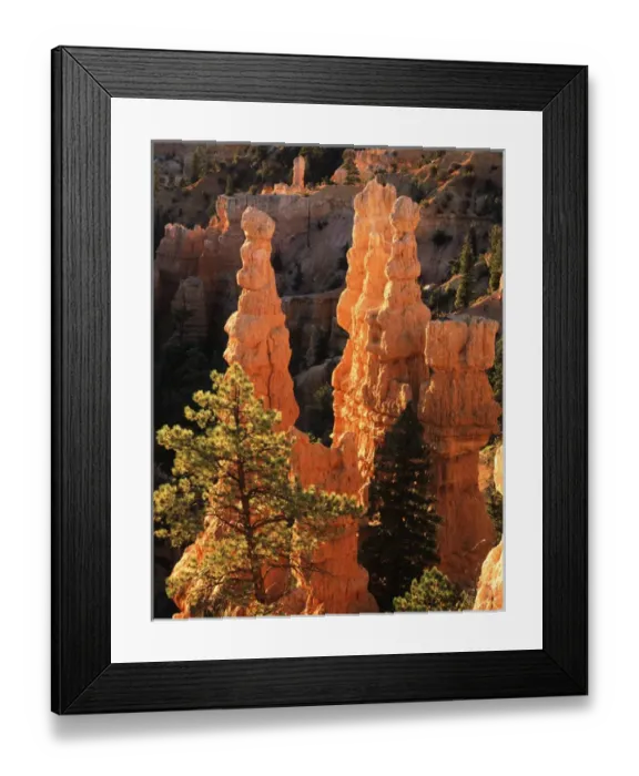 Framed Print : USA, Utah, View of pinaccle at Bryce Canyon National Park