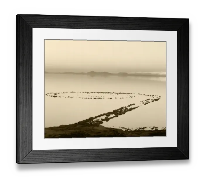 Framed Print : USA, Utah, Spiral jetty above Great salt lake Framed Print : USA, Utah, Spiral jetty above Great salt lake