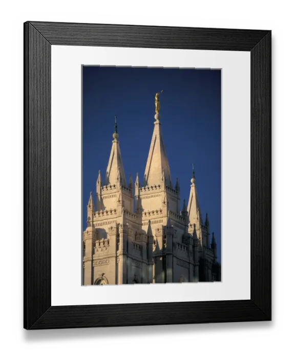 Framed Print : USA, Utah, Salt Lake City, Temple Square, Mormon Temple at sunset Framed Print : USA, Utah, Salt Lake City, Temple Square, Mormon Temple at sunset