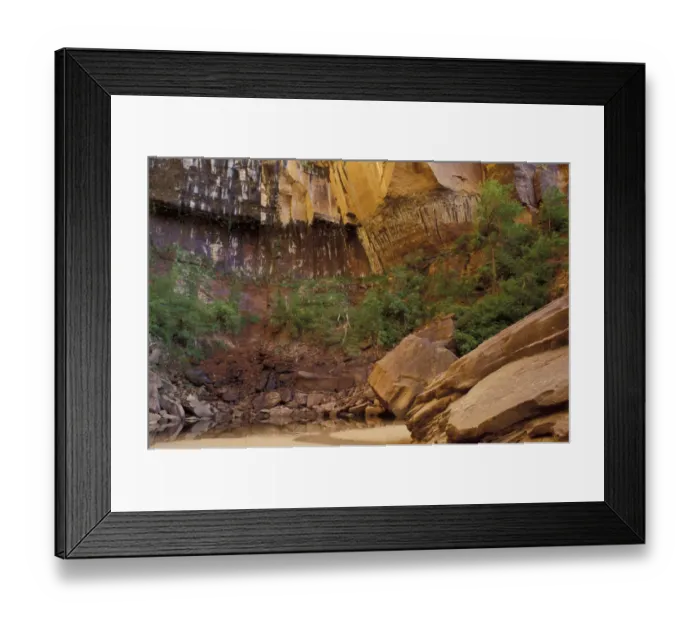 Framed Print : N. A. USA, Utah, Zion National Park. Upper Emerald Pool